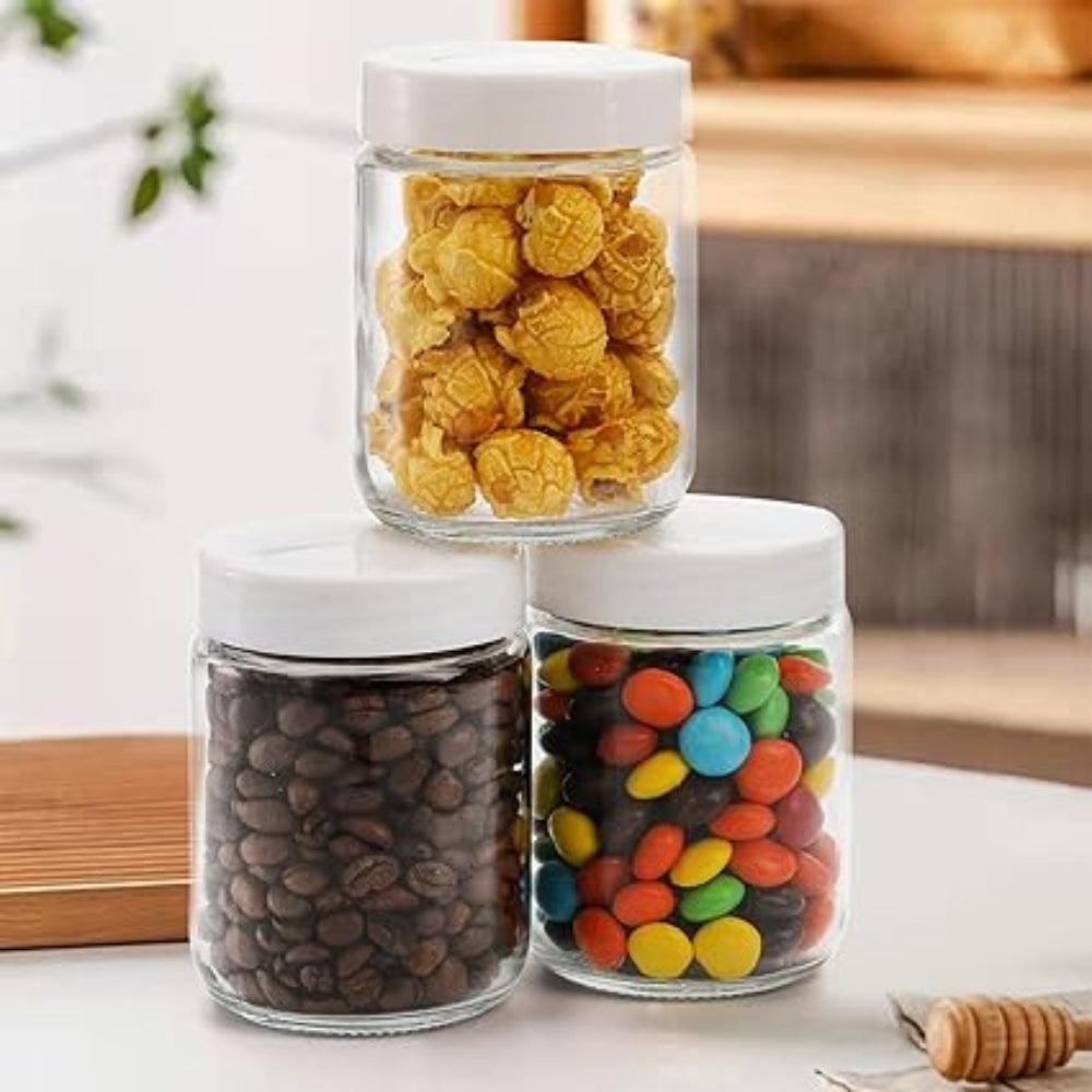 1 Pcs Jar Glass Storage Containers for Jelly, Jam, Honey, Beans, Spice, Yogurt, Food Storage
