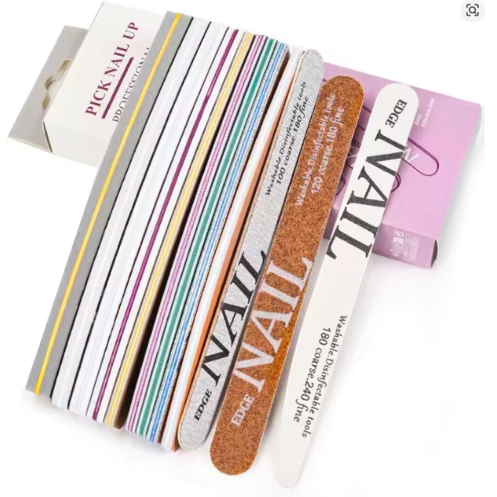 12 Pieces Professional Nail Files, Various Sizes Sanding Files, Nail Files, DIY Salon Tools