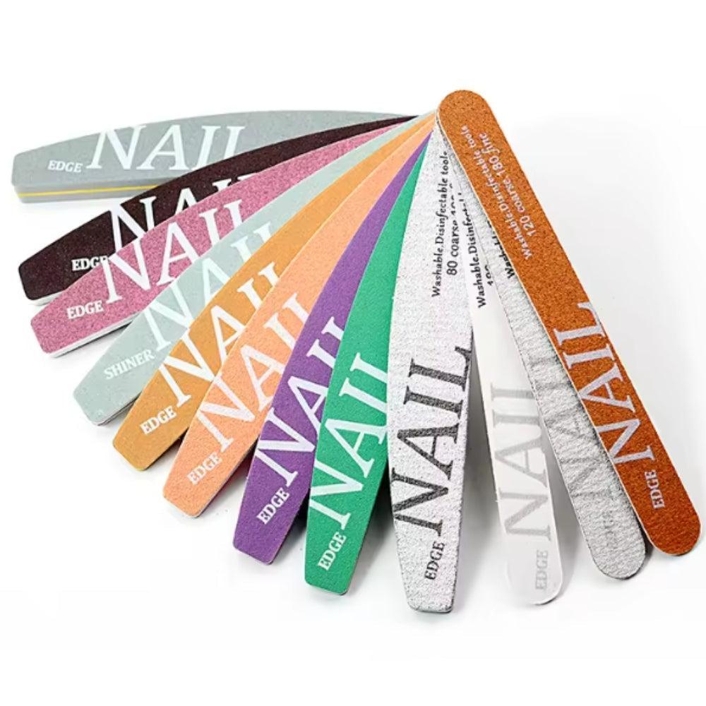 12 Pieces Professional Nail Files, Various Sizes Sanding Files, Nail Files, DIY Salon Tools