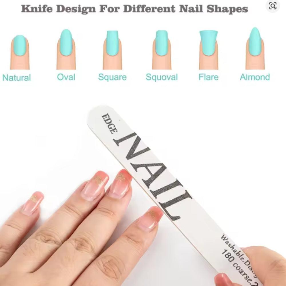 12 Pieces Professional Nail Files, Various Sizes Sanding Files, Nail Files, DIY Salon Tools
