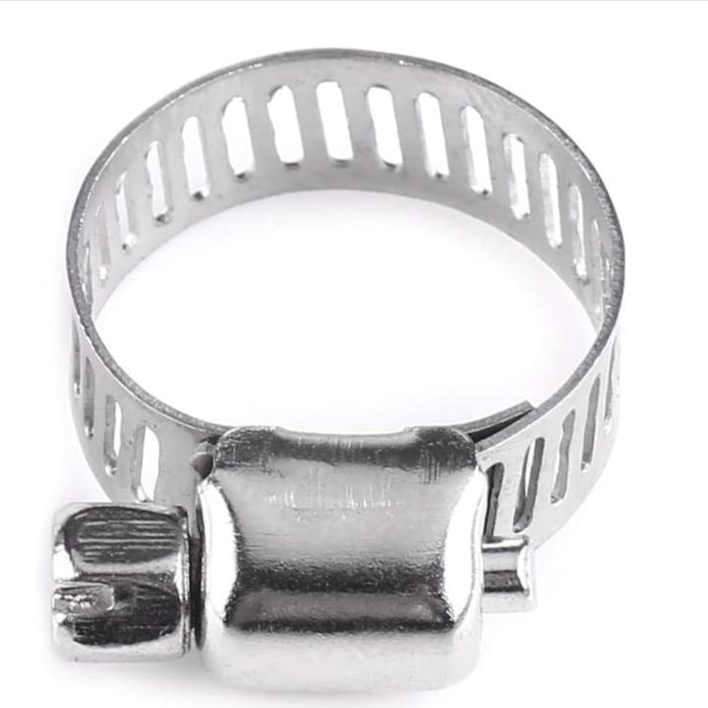 12pc Hose Clamp Set Adjustable Pipe Clamps, 18-27mm Stainless Steel Hose Clips Set,Worm Drive Pipes Fuel Line Clips for Various Pipes Automotive Mechanical