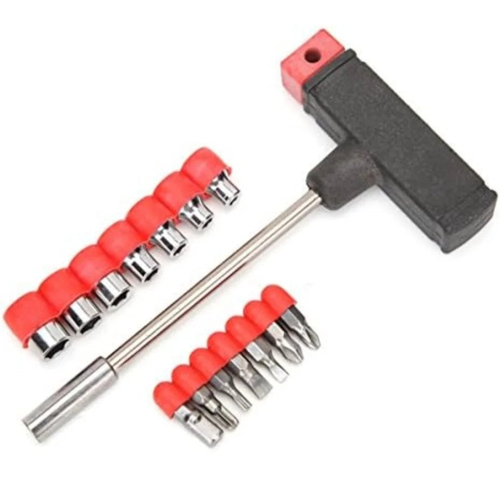 15 Pieces Multi-Purpose Screwdriver Set Magnetic Wrench Tool Set for Home, Office, Car, Bicycle