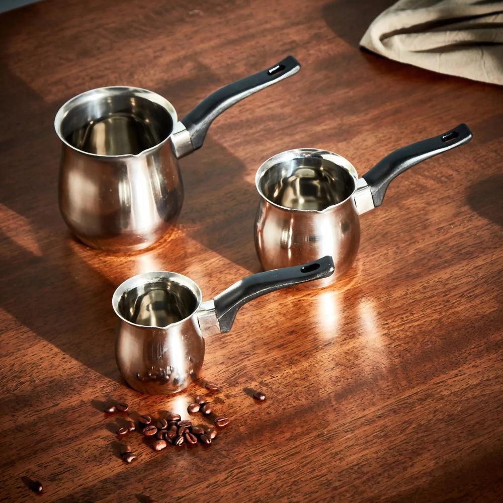 18-10 Stainless Steel Turkish Coffee Pot 3 Pc of Set