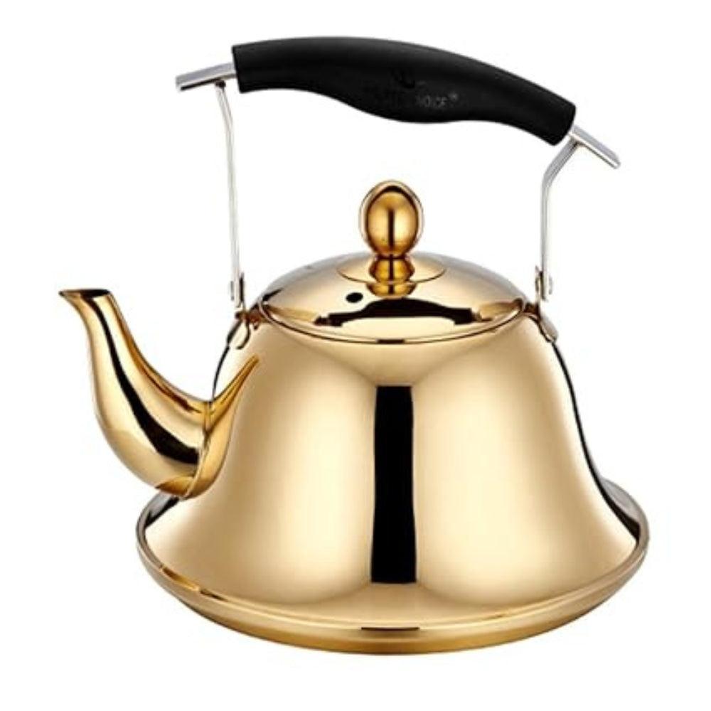 1L Whistling Kettle Picnic Tea Pot Teapot Kettle for Kitchen Golden