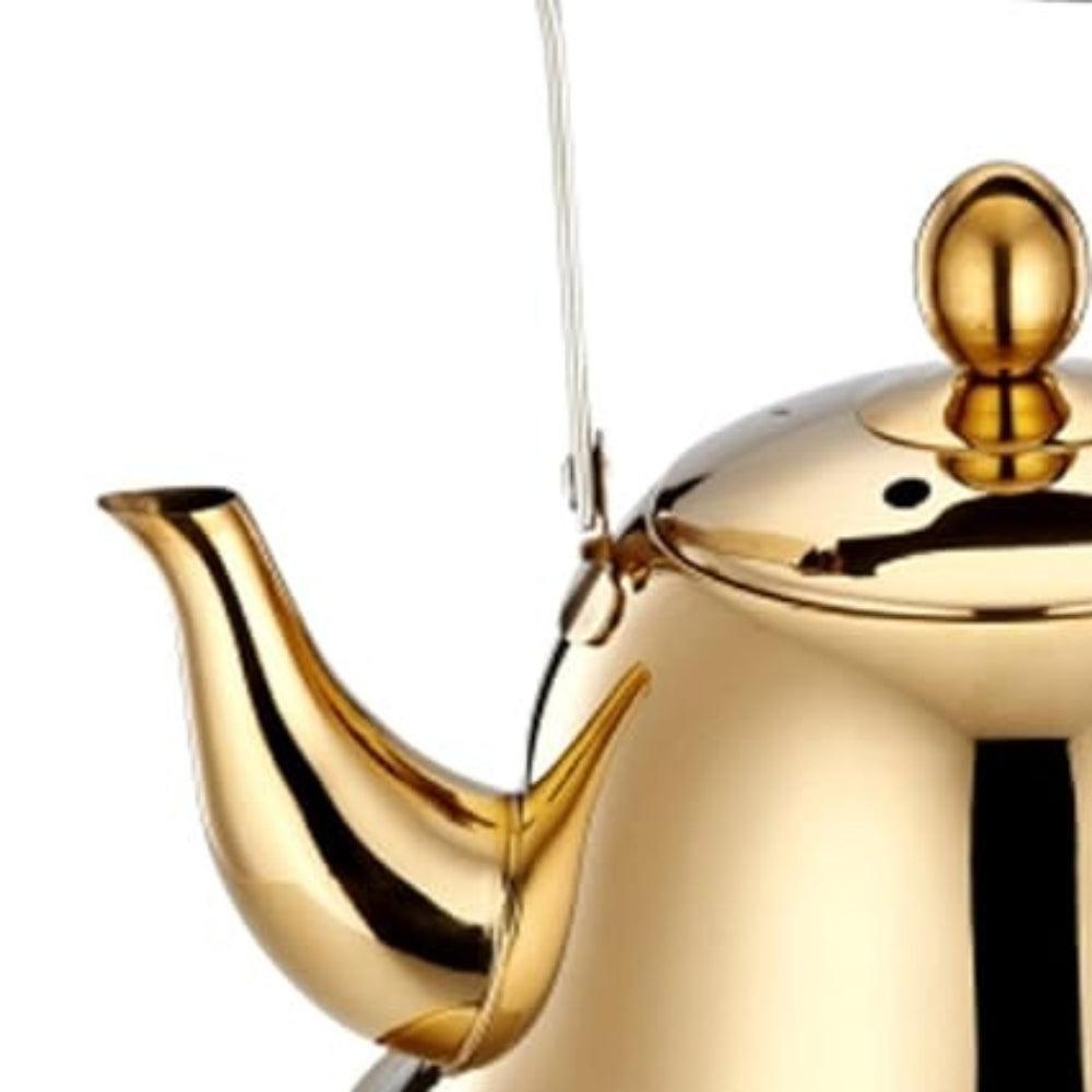 1L Whistling Kettle Picnic Tea Pot Teapot Kettle for Kitchen Golden