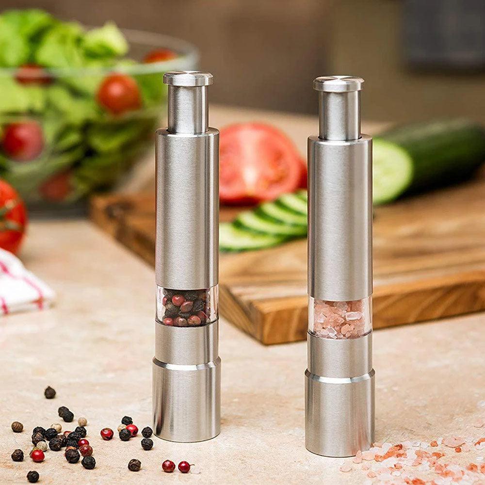 1Pc Stainless Steel Salt Herb Pepper Mill Grinder Muller Hand Crank Kitchen Tool