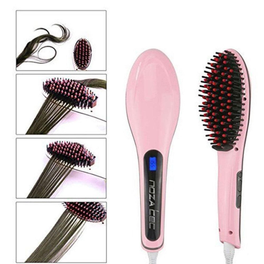 2 In 1 Hot Comb Hair Straightener Brush Hair Straightening Iron Multi Function