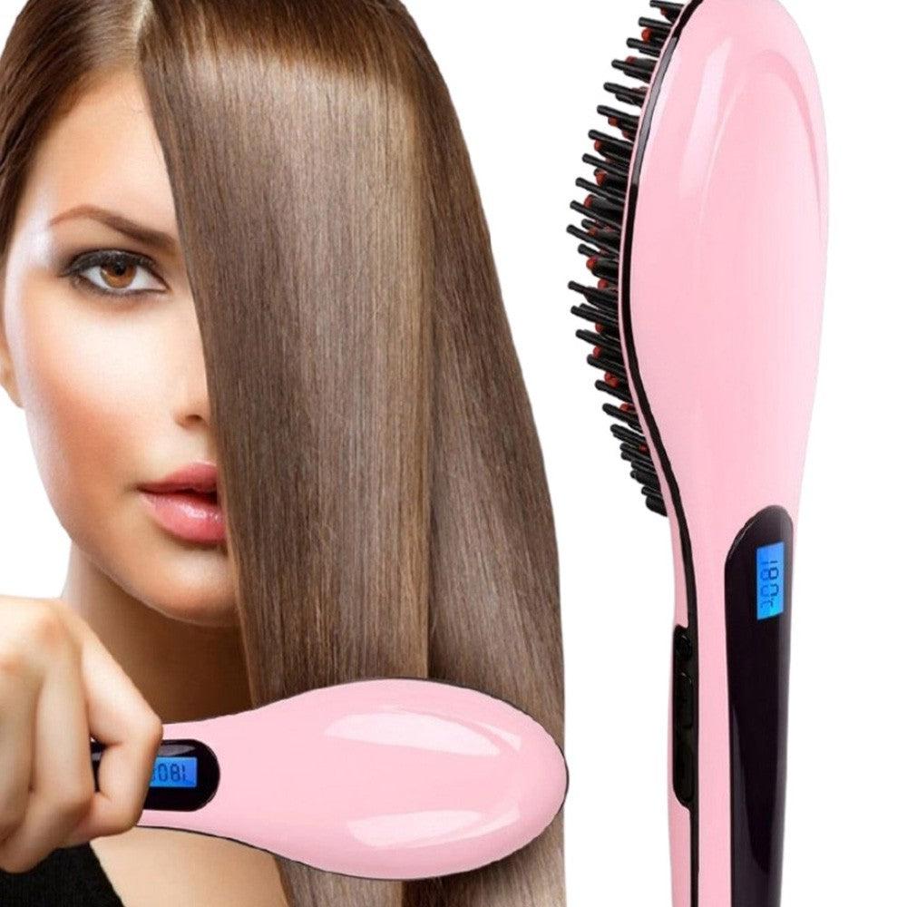2 In 1 Hot Comb Hair Straightener Brush Hair Straightening Iron Multi Function