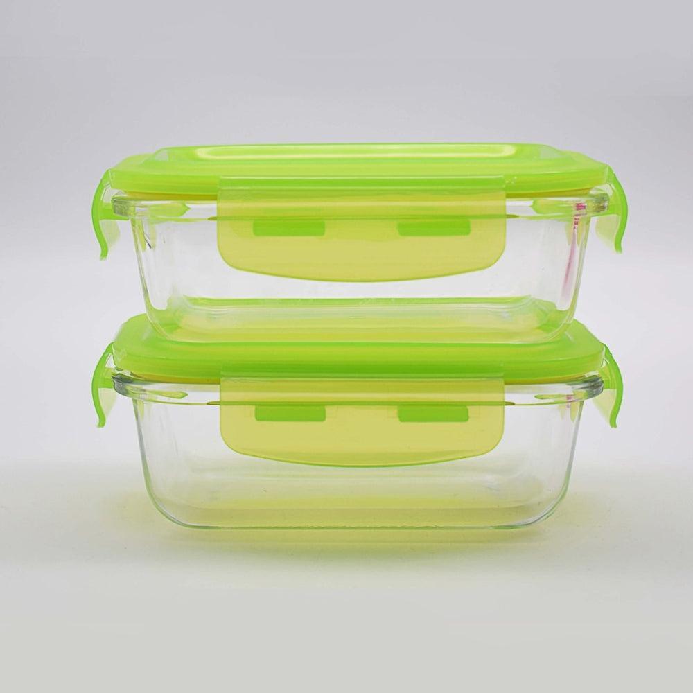 2 Pcs Glass Food Fresh Preservation Box