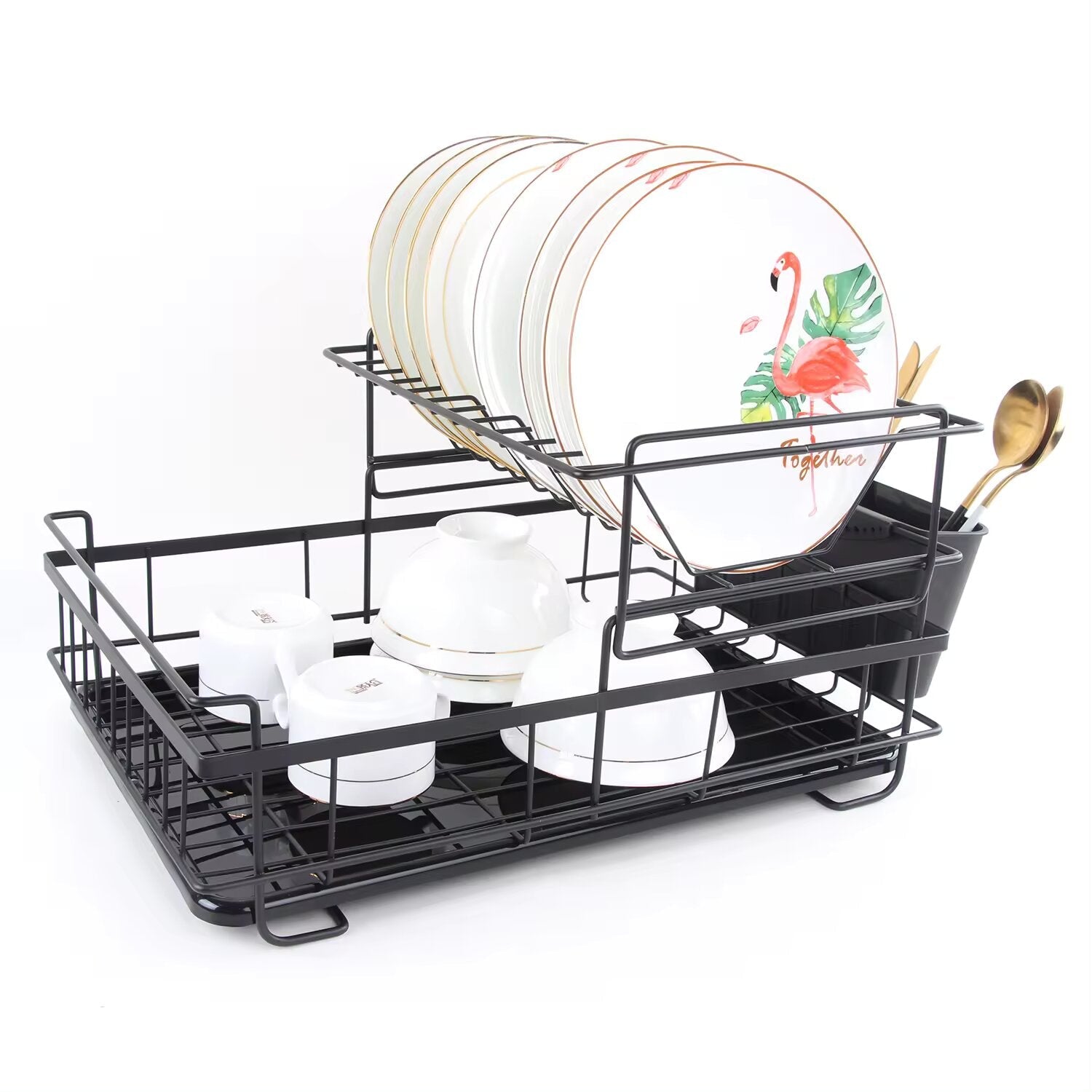 2 Tier Dish Drying Rack for Kitchen Counter
