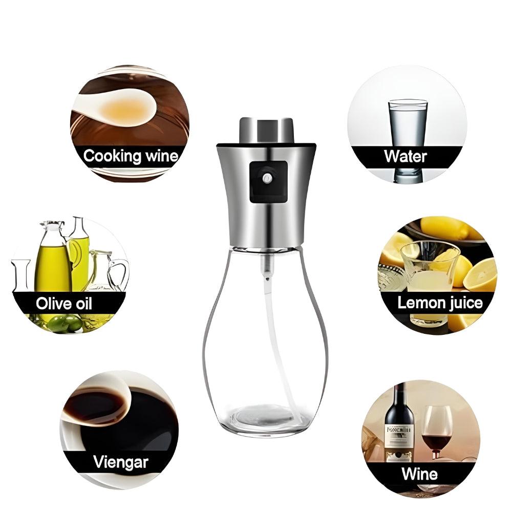 200ml Olive Oil Sprayer Mister With Funnel Spray Bottle Refillable Oil For Cooking BBQ Salad Baking Roasting Grilling Hair Spray Bottle