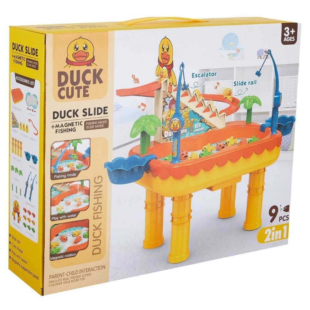 2in1 children's Magnetic fishing toy, Duck fishing table for kids Duck hunting toy