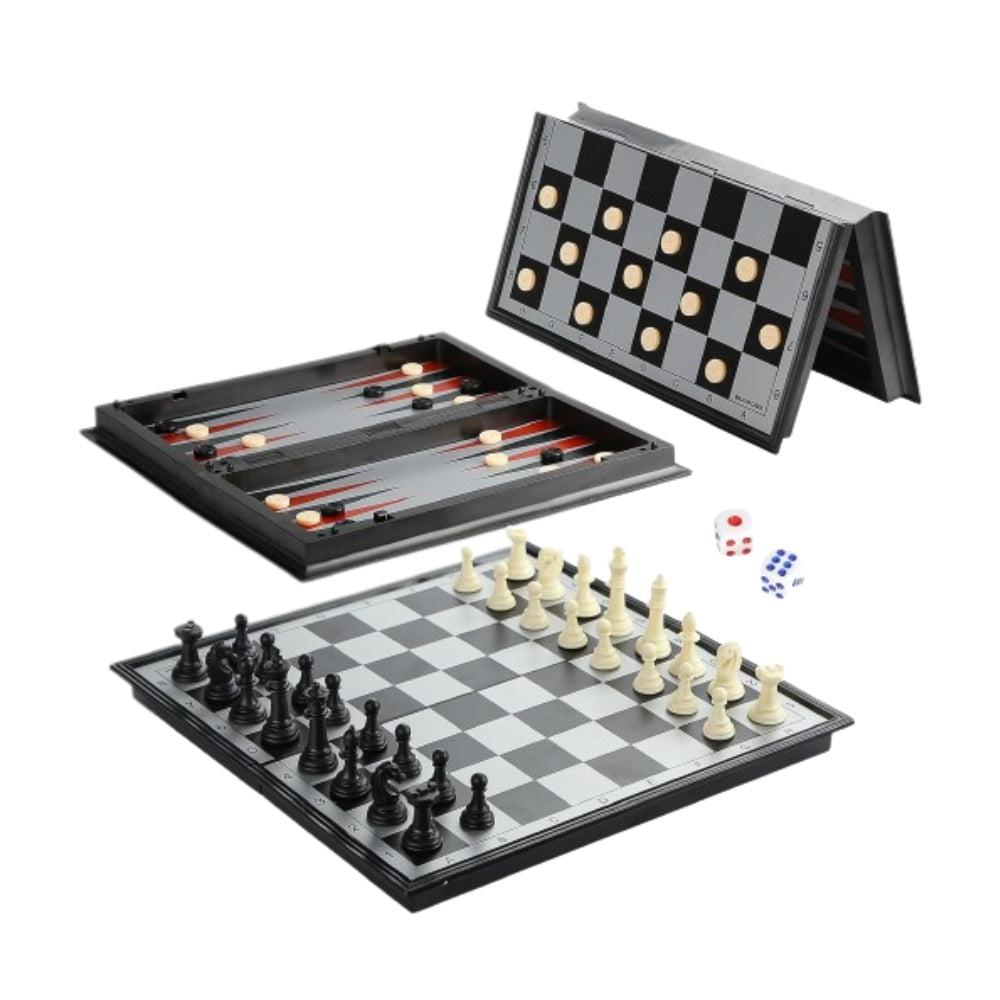 3 In 1 Chess Checkers And Backgammon