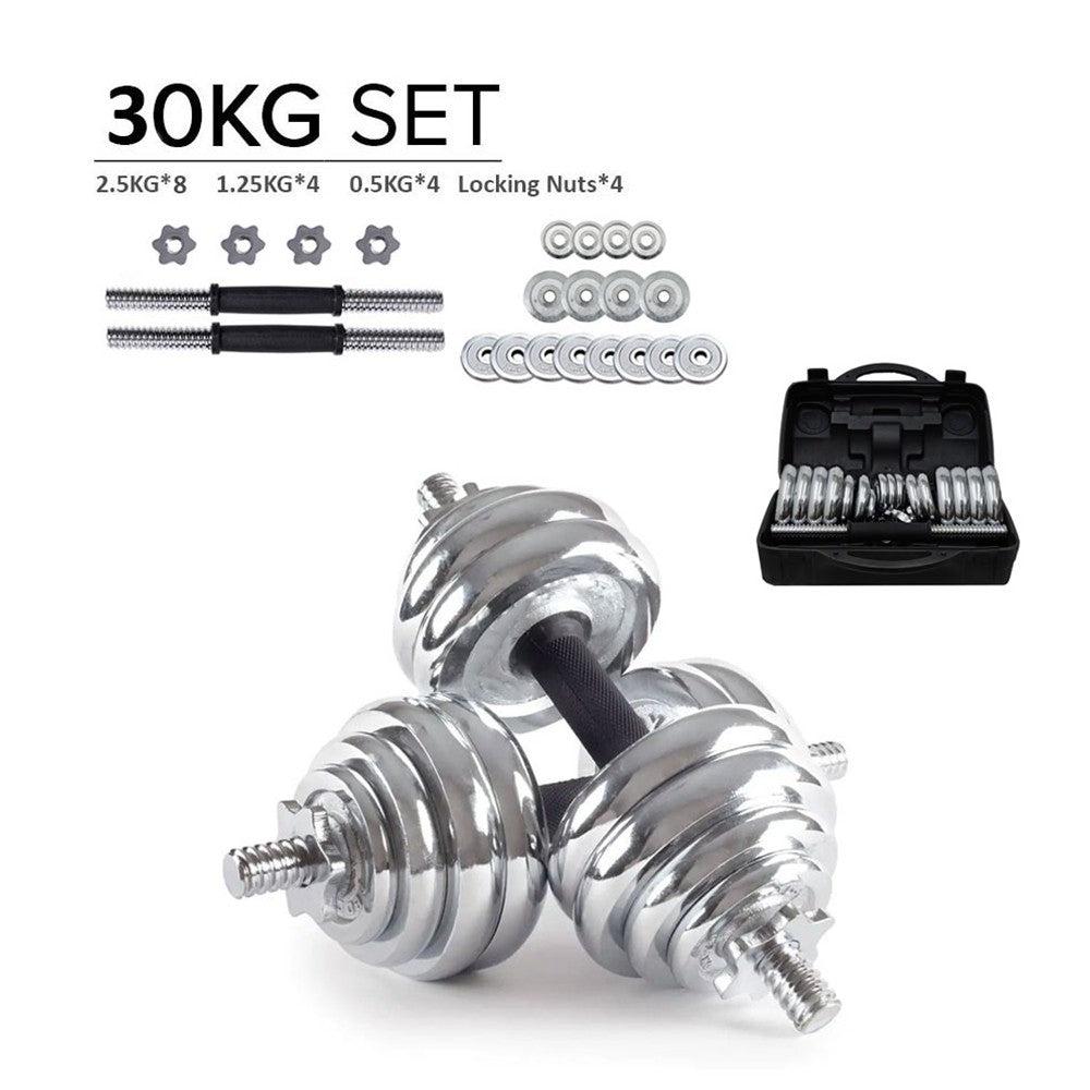 30 Kg Adjustable Dumbells Weights Quick Conversion Strong Connecting Nonslip