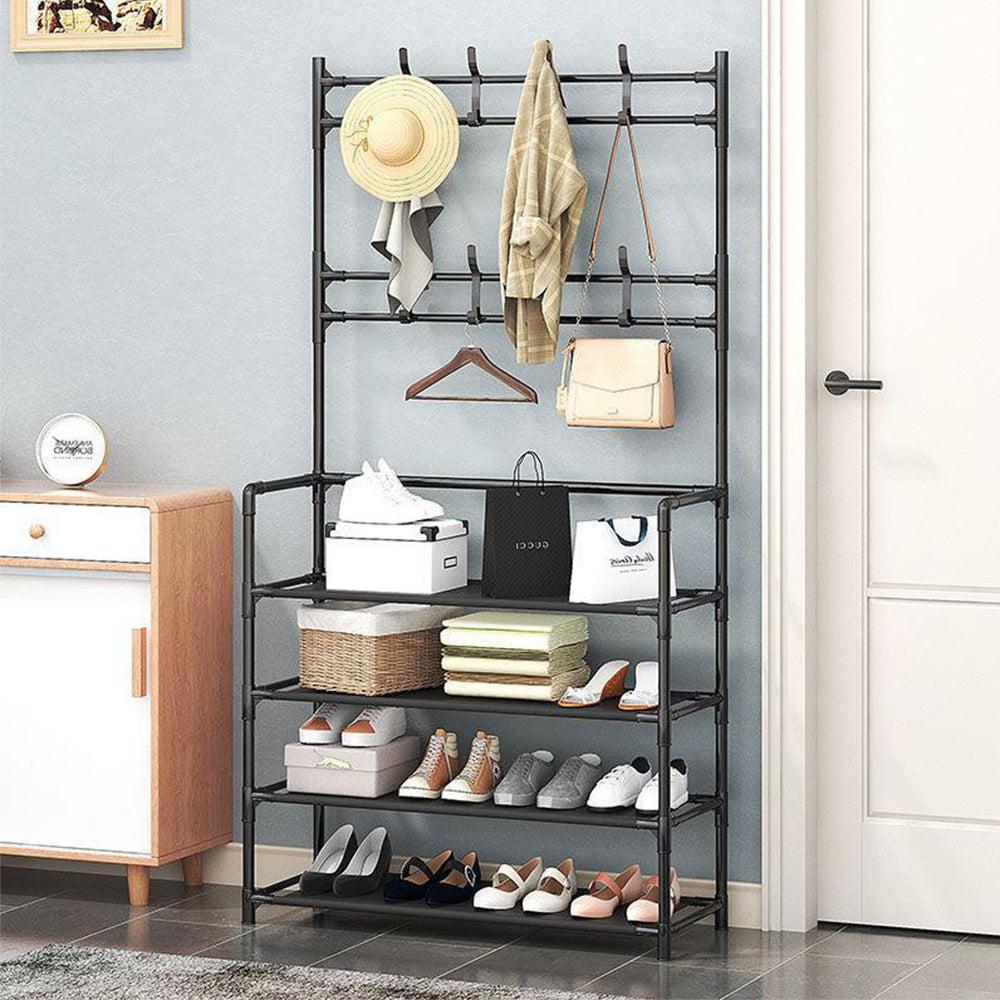 3/4 Layers Hall Tree Shoe Rack Clothes