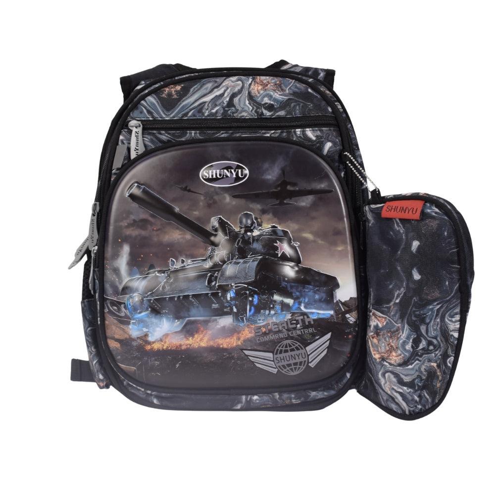 3D Cartoon Children School Bag Kindergarten - ( Tank )