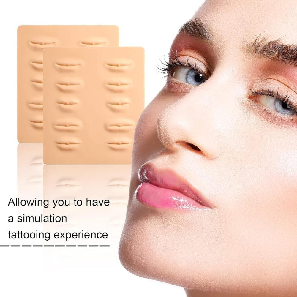 3D Silicone Permanent Makeup Tattoo Training Practice Fake Skin Blank Lips For Microblading Tattoo Machine Beginner