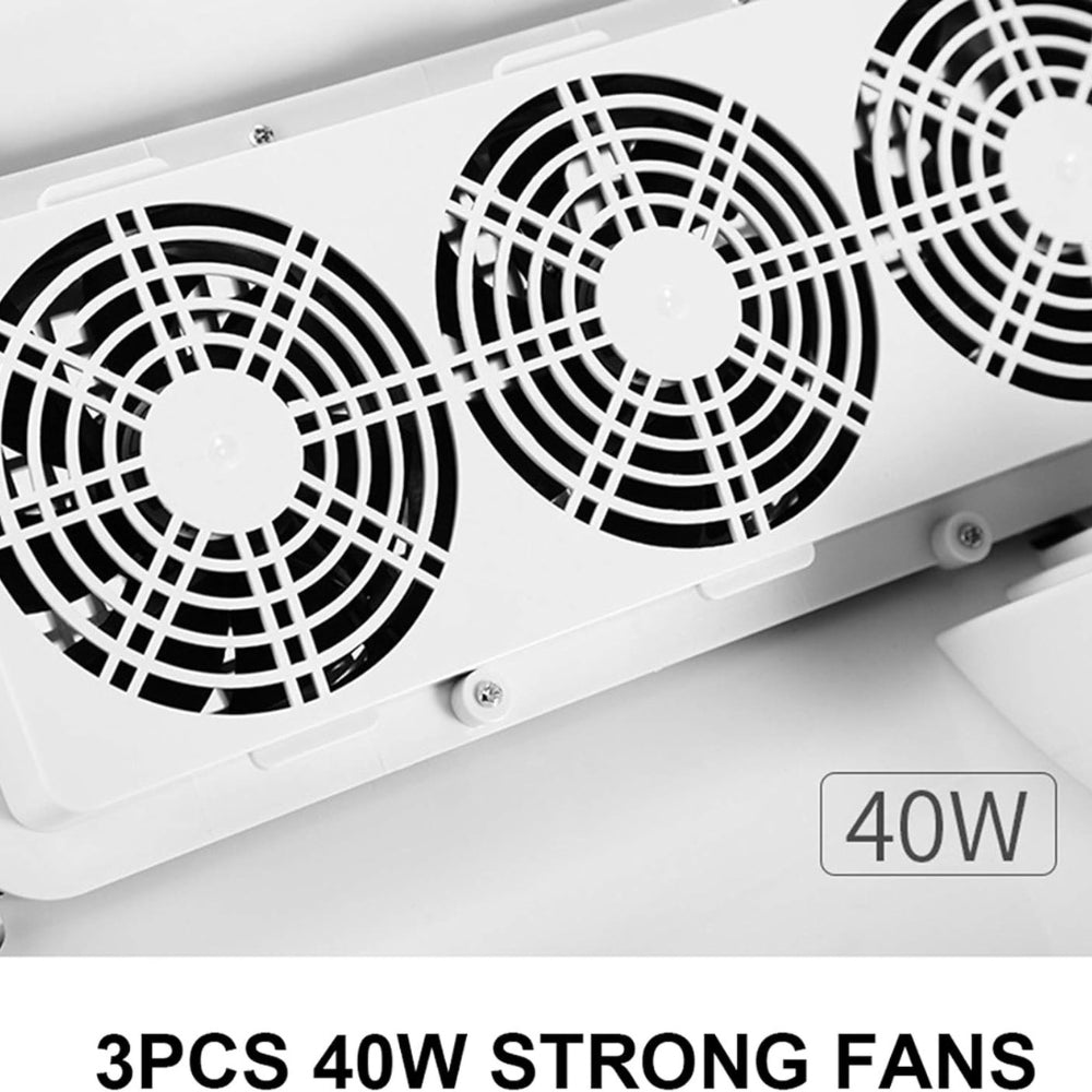 40W Table Vacuum Cleaner for Professional Manicure, Nail Dust Collector, Cleaning Tool for Nail Art with 3 Fans