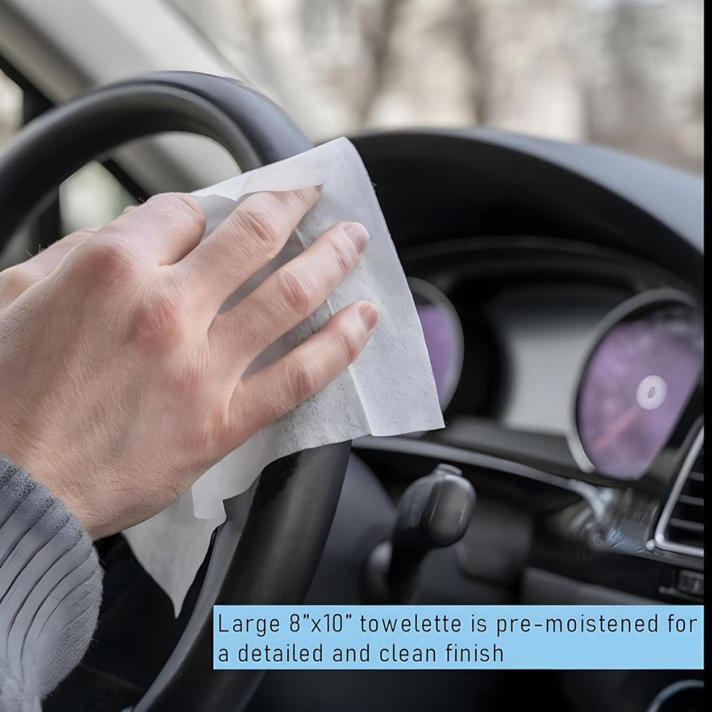 40pcs Car Cleaning Wipes, Auto Detailing & Cleaning Wipes, Disposable, Non-Woven Automotive Cleaning Wipes for Interior & Exterior (20 x 17.5cm) Size