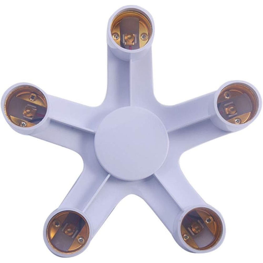 5 In 1 Bulb Holder Converters Socket E27 To E27 Base Socket Splitter Studio LED Light Below 80w Adapter Lights Split Holder Base