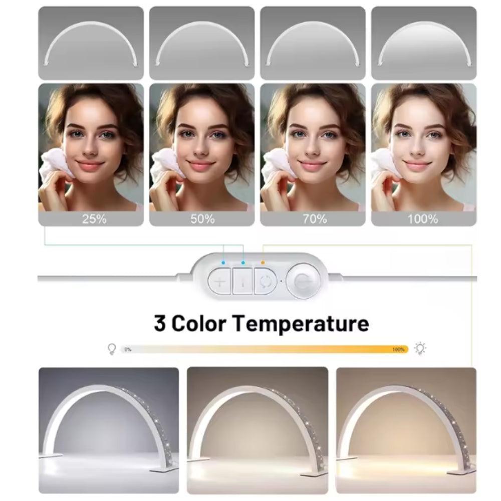 50W New Beauty Salon Optimized LED Light Half Moon Nail Lamp for Nail Extension Eyelash Extension Eyebrow Light Arc Shape Manicure Light 3 Sold 76*40*6CM