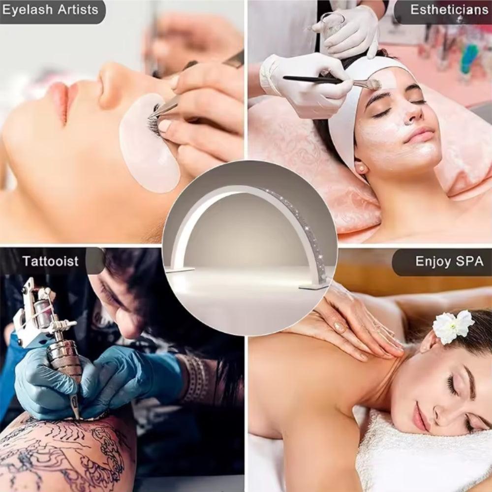 50W New Beauty Salon Optimized LED Light Half Moon Nail Lamp for Nail Extension Eyelash Extension Eyebrow Light Arc Shape Manicure Light 3 Sold 76*40*6CM
