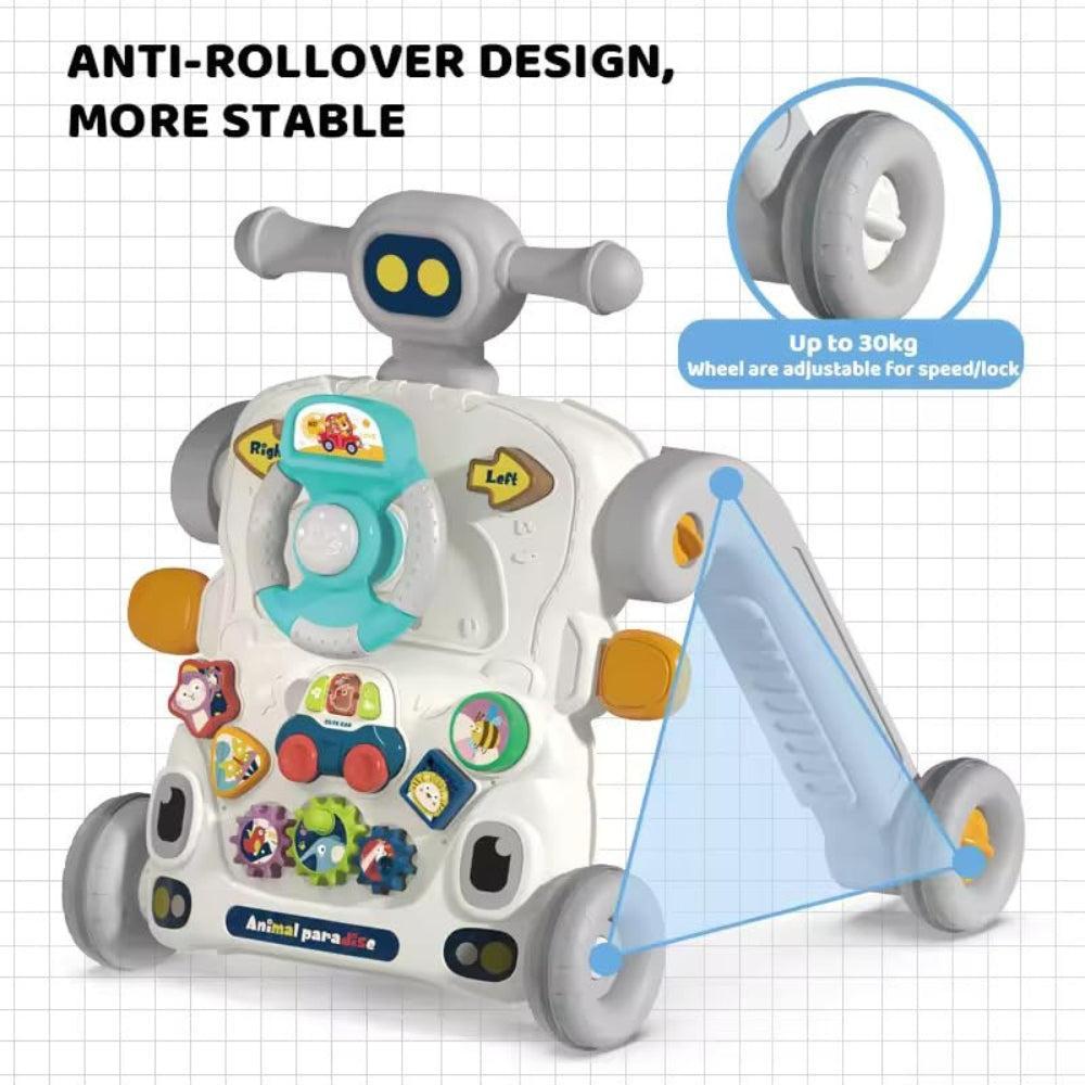 6 in 1 Baby Push Walker for Baby Boy, Musical Activity Center Learning to Walk, Sit to Stand, Early Learning Push Toys for Infant 6-24 Months, Walking Toys Gift for Toddler Boys