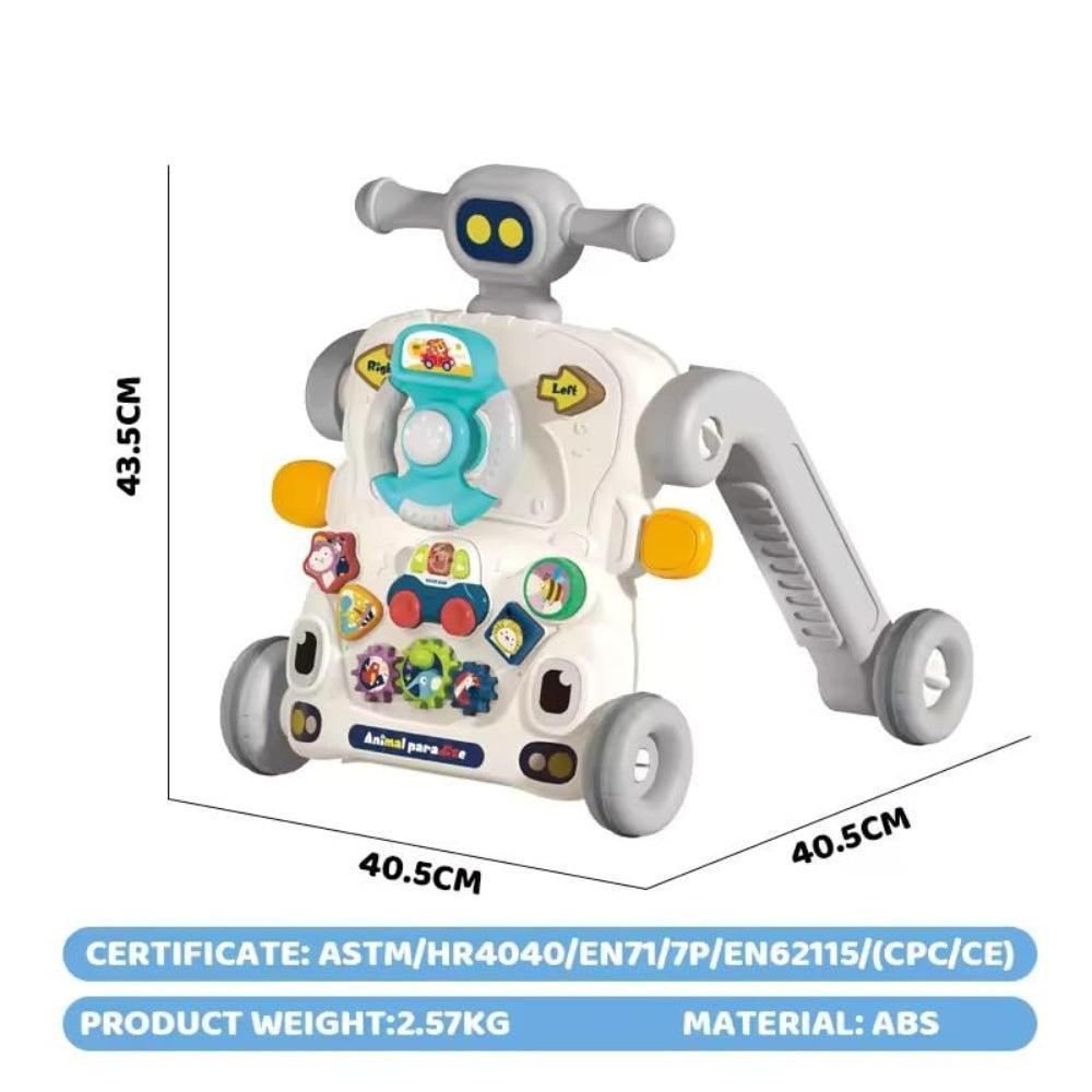 6 in 1 Baby Push Walker for Baby Boy, Musical Activity Center Learning to Walk, Sit to Stand, Early Learning Push Toys for Infant 6-24 Months, Walking Toys Gift for Toddler Boys