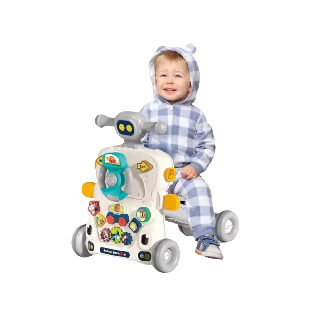 6 in 1 Baby Push Walker for Baby Boy, Musical Activity Center Learning to Walk, Sit to Stand, Early Learning Push Toys for Infant 6-24 Months, Walking Toys Gift for Toddler Boys