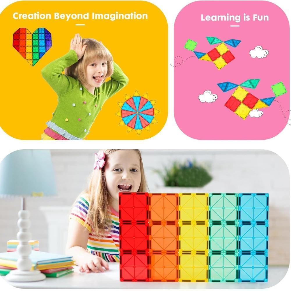 73 PCS Building Blocks Magnet Toys for Kids,3D Magnet Puzzles Stacking Blocks for Boys Girls,Huge