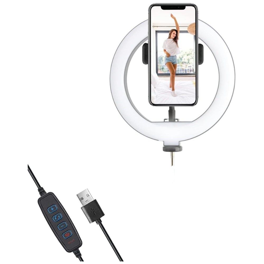 8" Selfie Ring Light with Phone Stand
