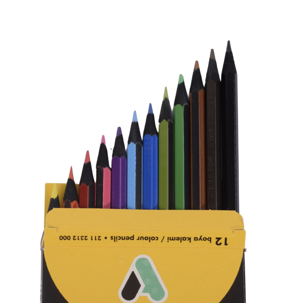 ADEL Blackline Colour Pencils – 12 Colours