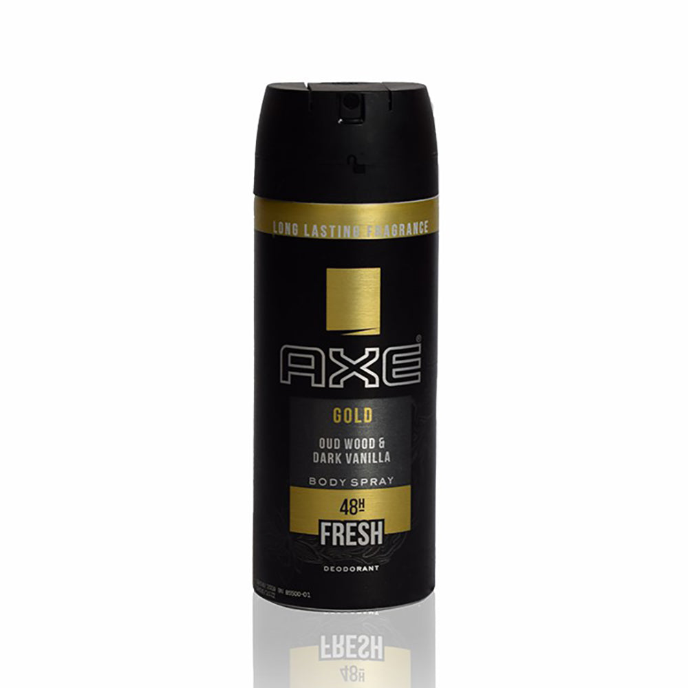 Axe Body Spray - Gold - 48h - Oud Wood & Dark Vanilla Deodorant - 150ml