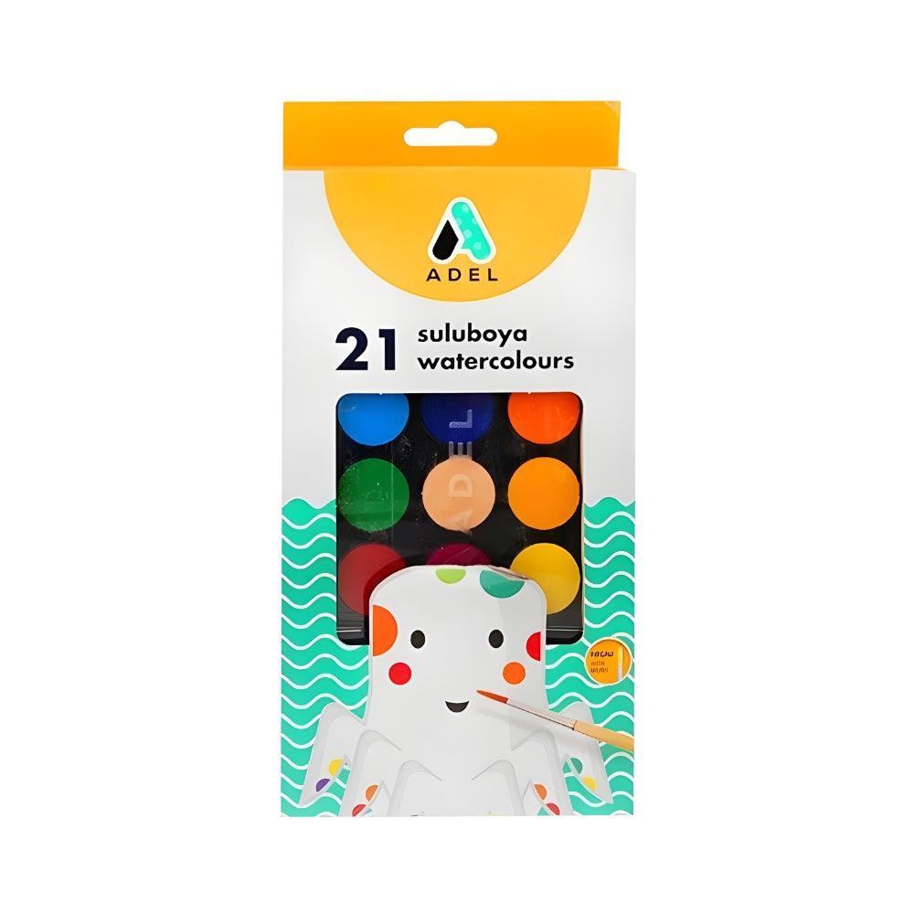 Adel 21 Watercolor Paint Set - Large Jumbo Size