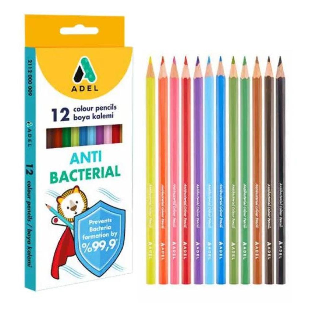 Adel Antibacterial Color Pencils Blister Pack 12pcs