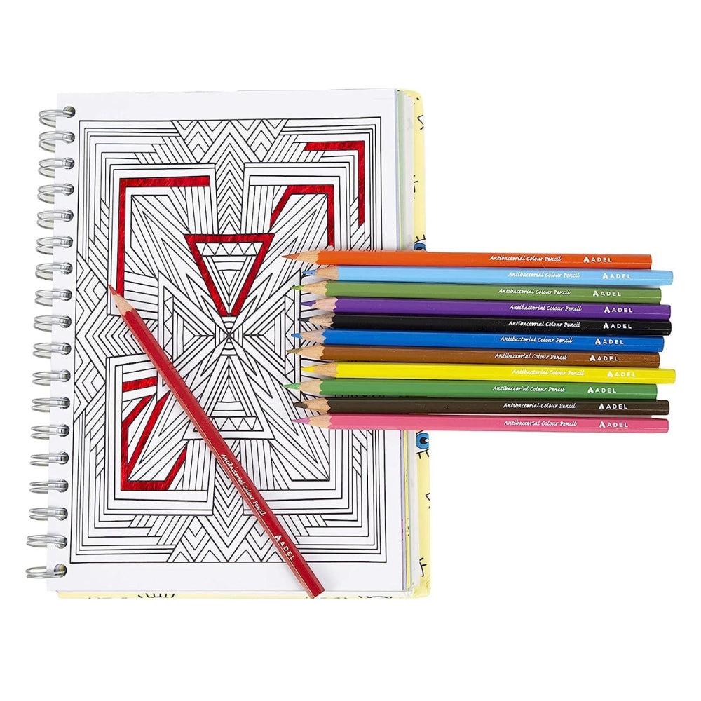 Adel Antibacterial Color Pencils Blister Pack 12pcs