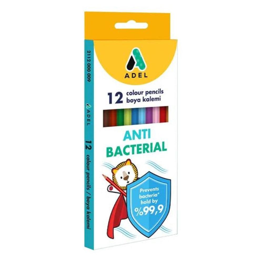 Adel Antibacterial Color Pencils Blister Pack 12pcs