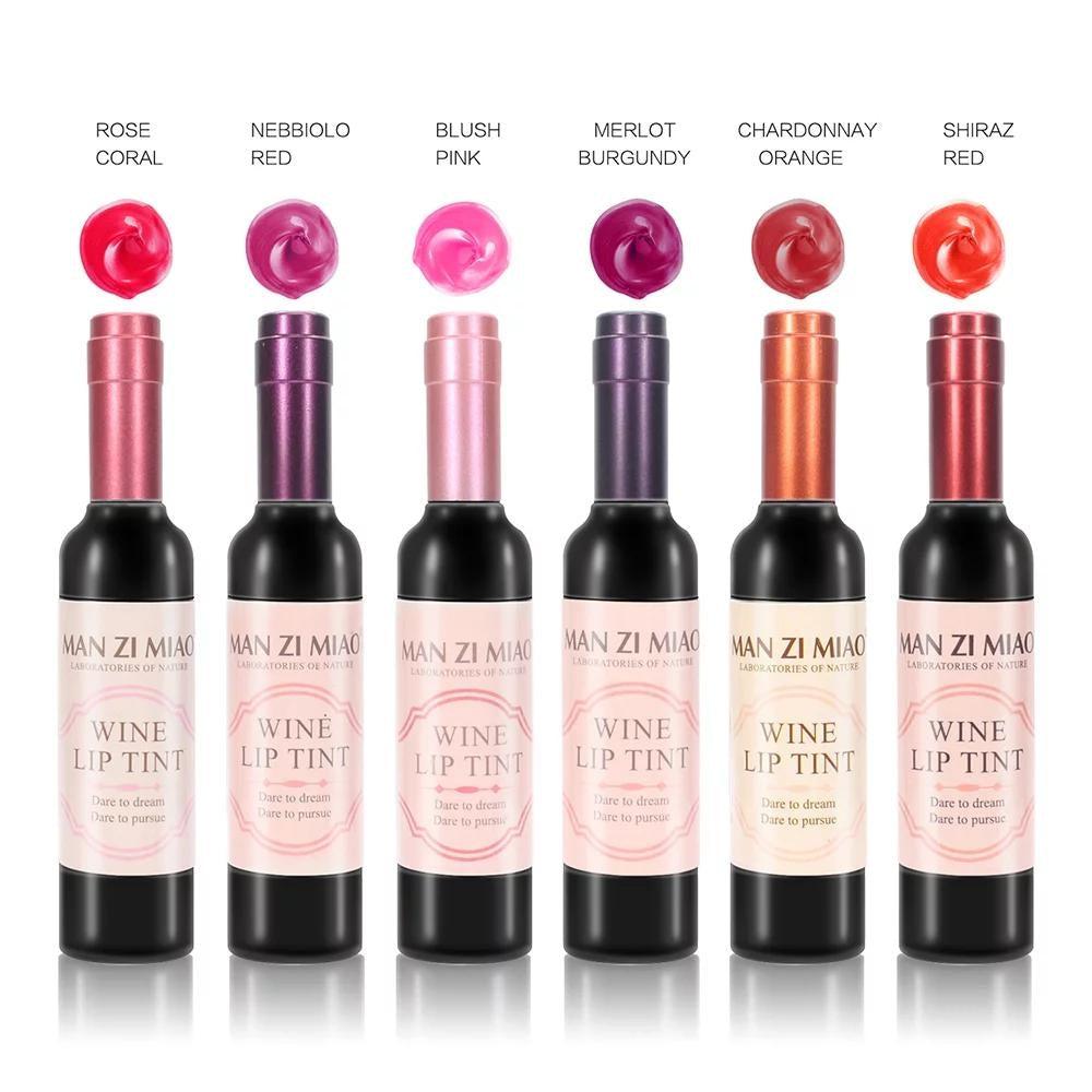 Aliver 6 Color Wine Lip Tint Waterproof Liquid Lipstick