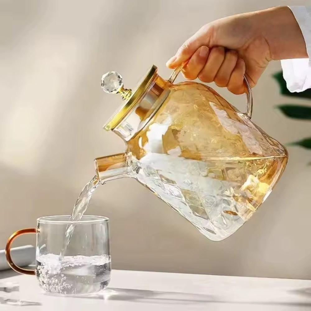 Amber Teapot with Bamboo Lid