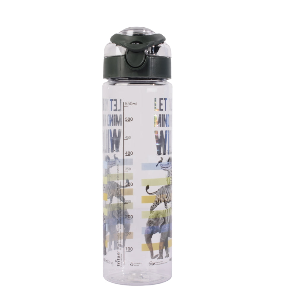 Animal Print Motivational Water Bottle – 6000ml (Green Lid)