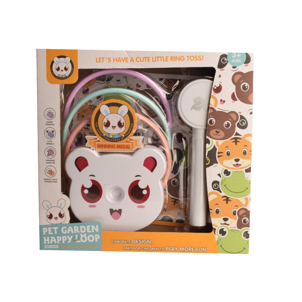 Animal Ring Toss Game - Family Rope Quoits Garden Game - Made of 100% Eco-Friendly Natural Wood - Plastic Free - Indoor & Outdoor Game for Toddler & Kids Ages 3+