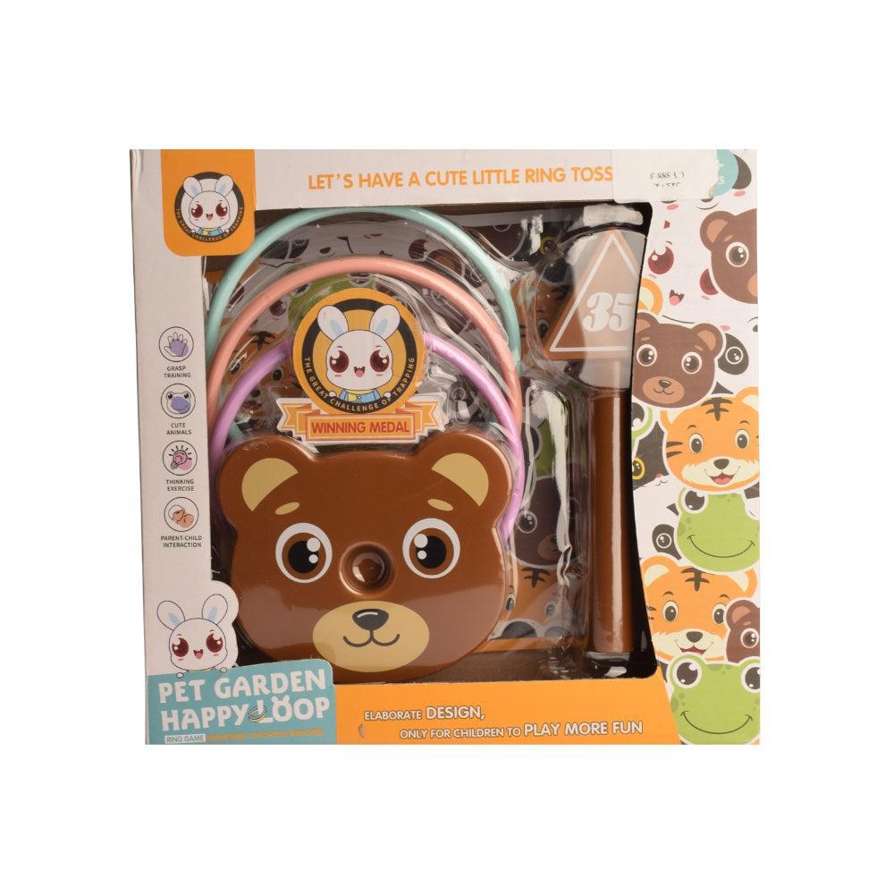 Animal Ring Toss Game - Family Rope Quoits Garden Game - Made of 100% Eco-Friendly Natural Wood - Plastic Free - Indoor & Outdoor Game for Toddler & Kids Ages 3+