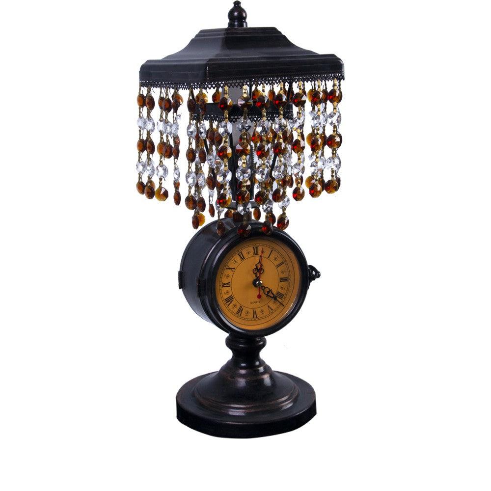 Antique Clock Globe Diamond Fringes