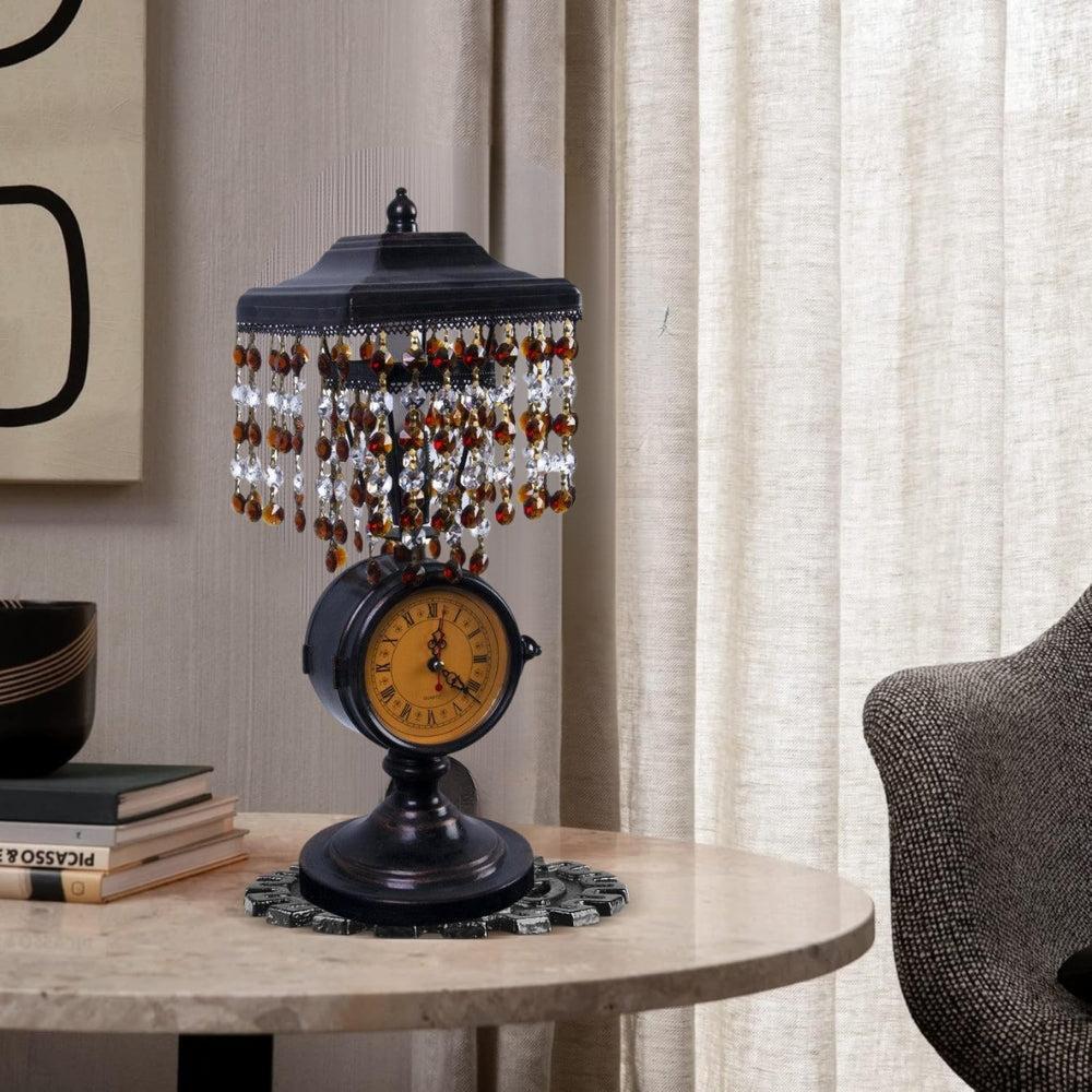 Antique Clock Globe Diamond Fringes