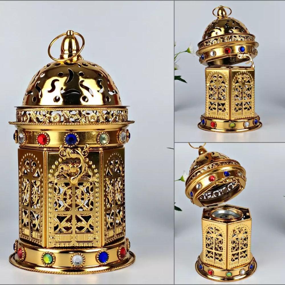 Arabian Incense Diffuser Bakhoor Oud Burner Bakur Metal Mabkhara Home Decor Gift