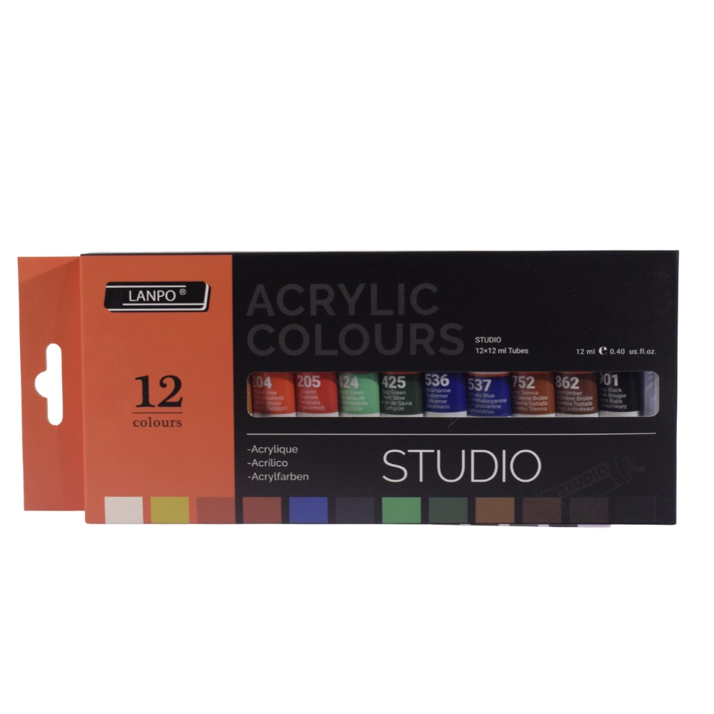 Art Acrylic Set 12Pcs For Painting