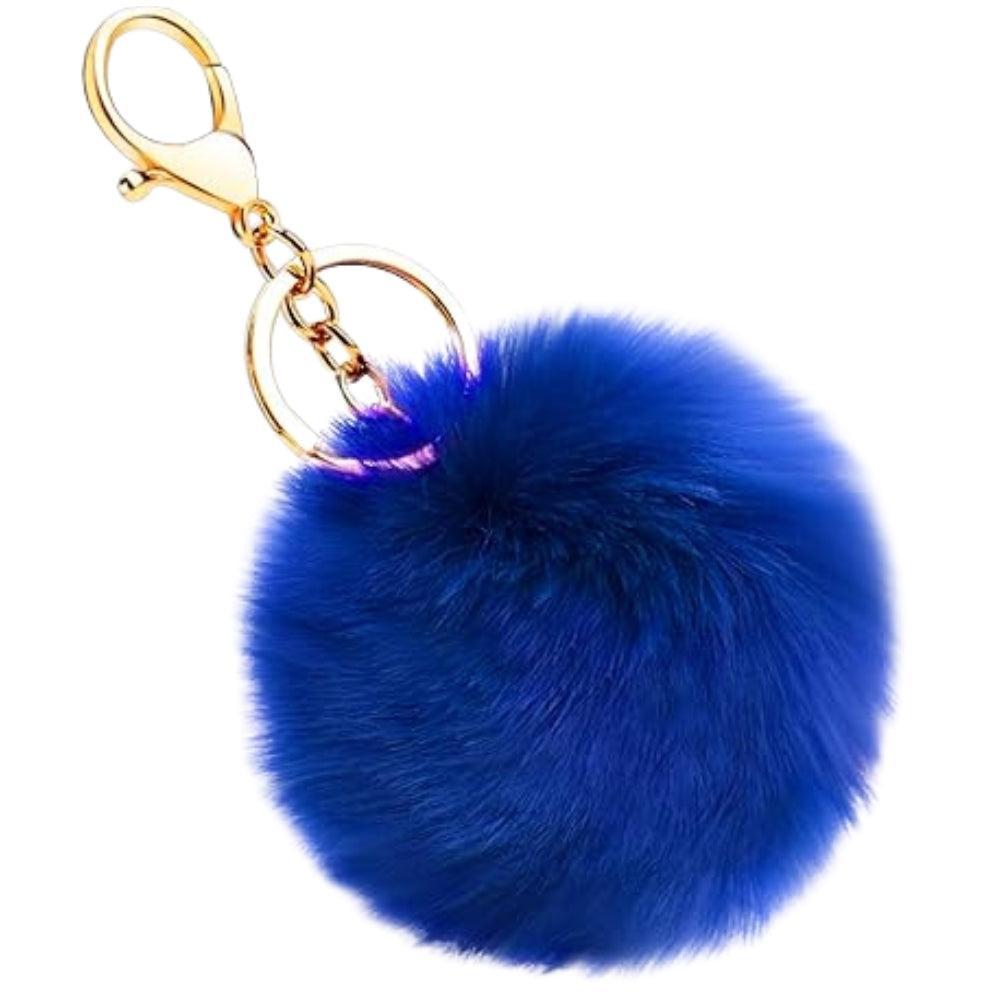 Artificial Rabbit Fur Keychain Fluffy Ball Pom Pom Key Chain Bags Suitcase Backpacks Accessories Charm Car Keychain Keyring for Women Girls