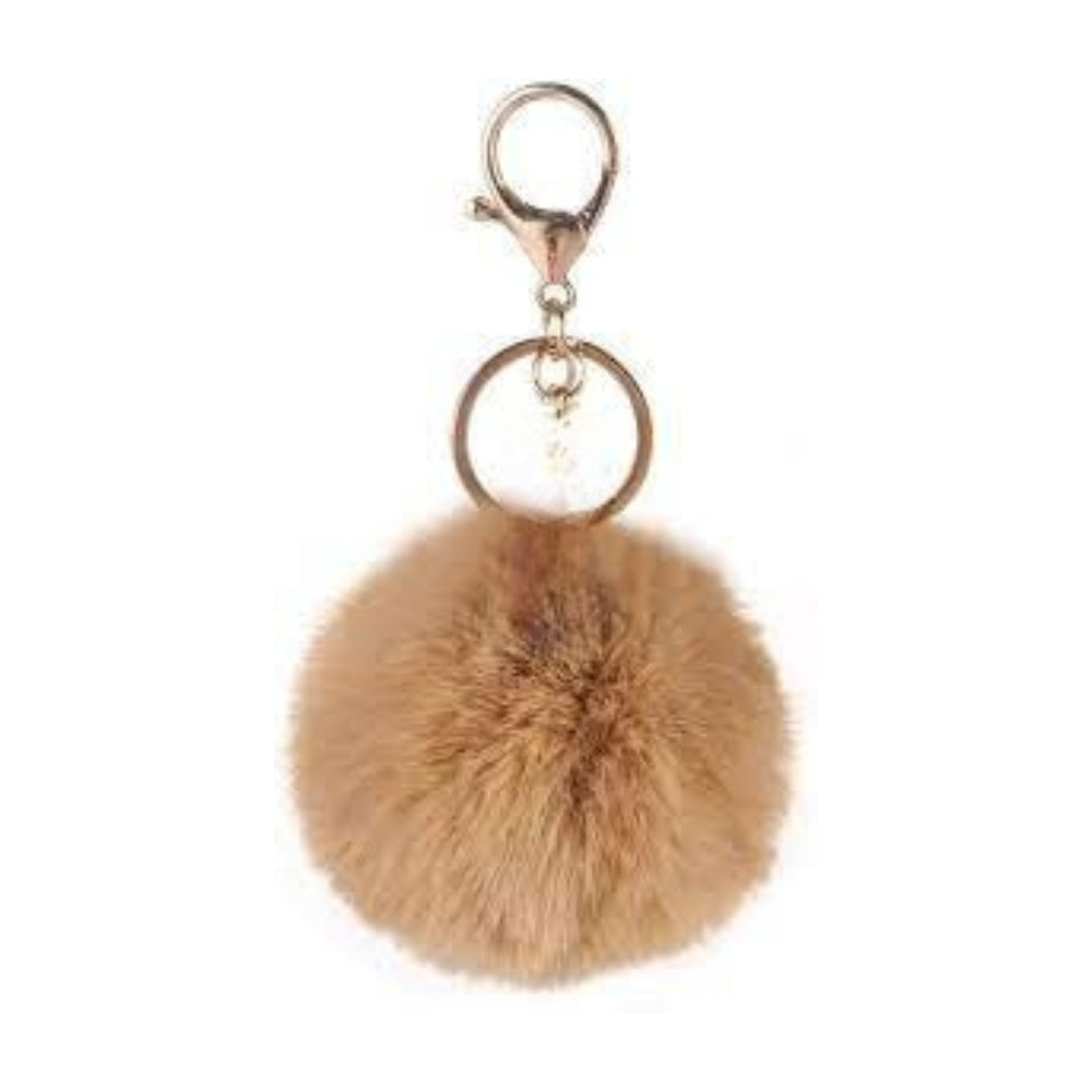 Artificial Rabbit Fur Keychain Fluffy Ball Pom Pom Key Chain Bags Suitcase Backpacks Accessories Charm Car Keychain Keyring for Women Girls