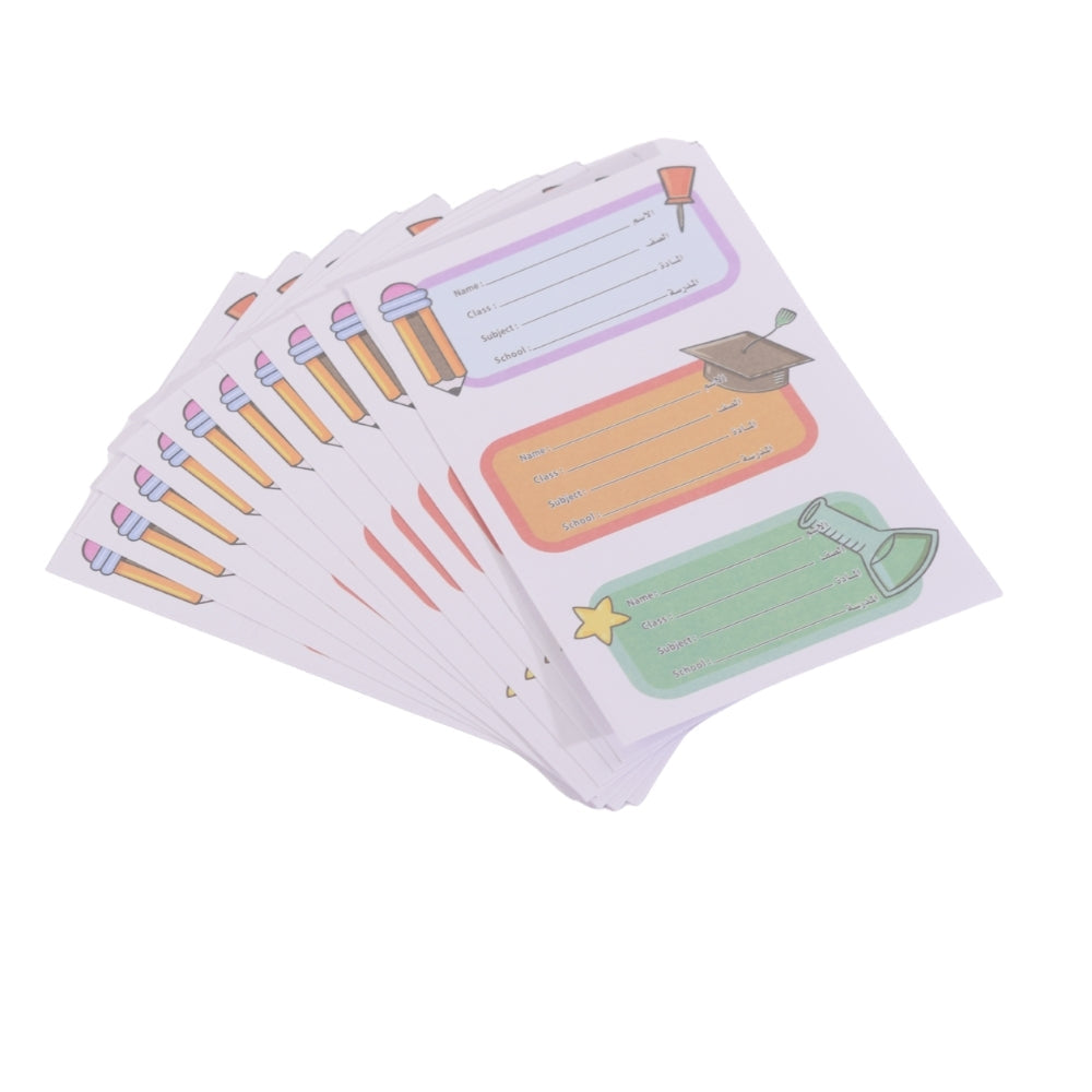 Assorted Adhesive Label Stickers for School Supplies