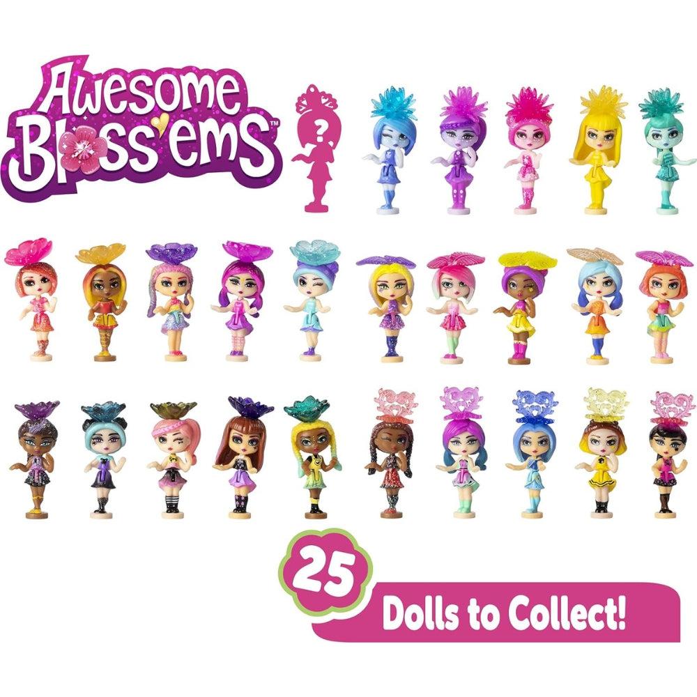 Awesome Bloss’EMS, 3-Pack Of Magical Growing Flower-Themed Scented Collectible Dolls (Styles May Vary)
